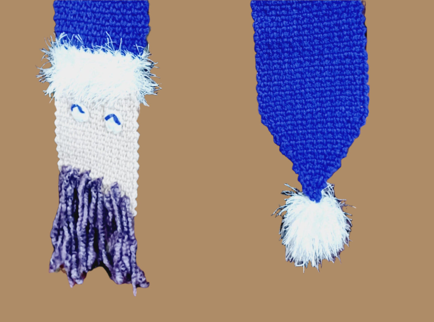 Purple Santa Face Scarf Handmade