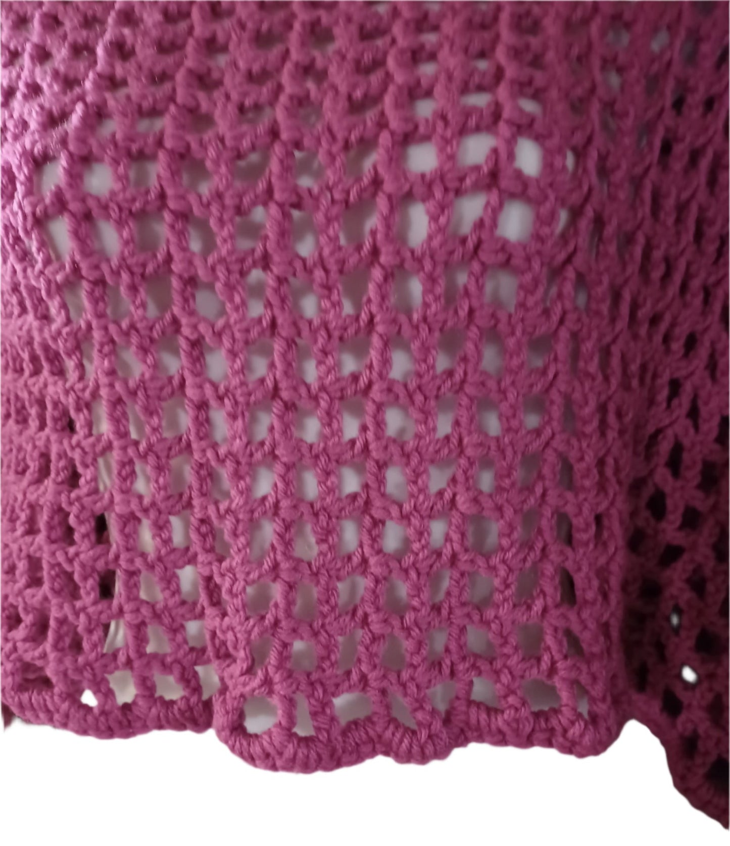 Openwork Crochet Poncho