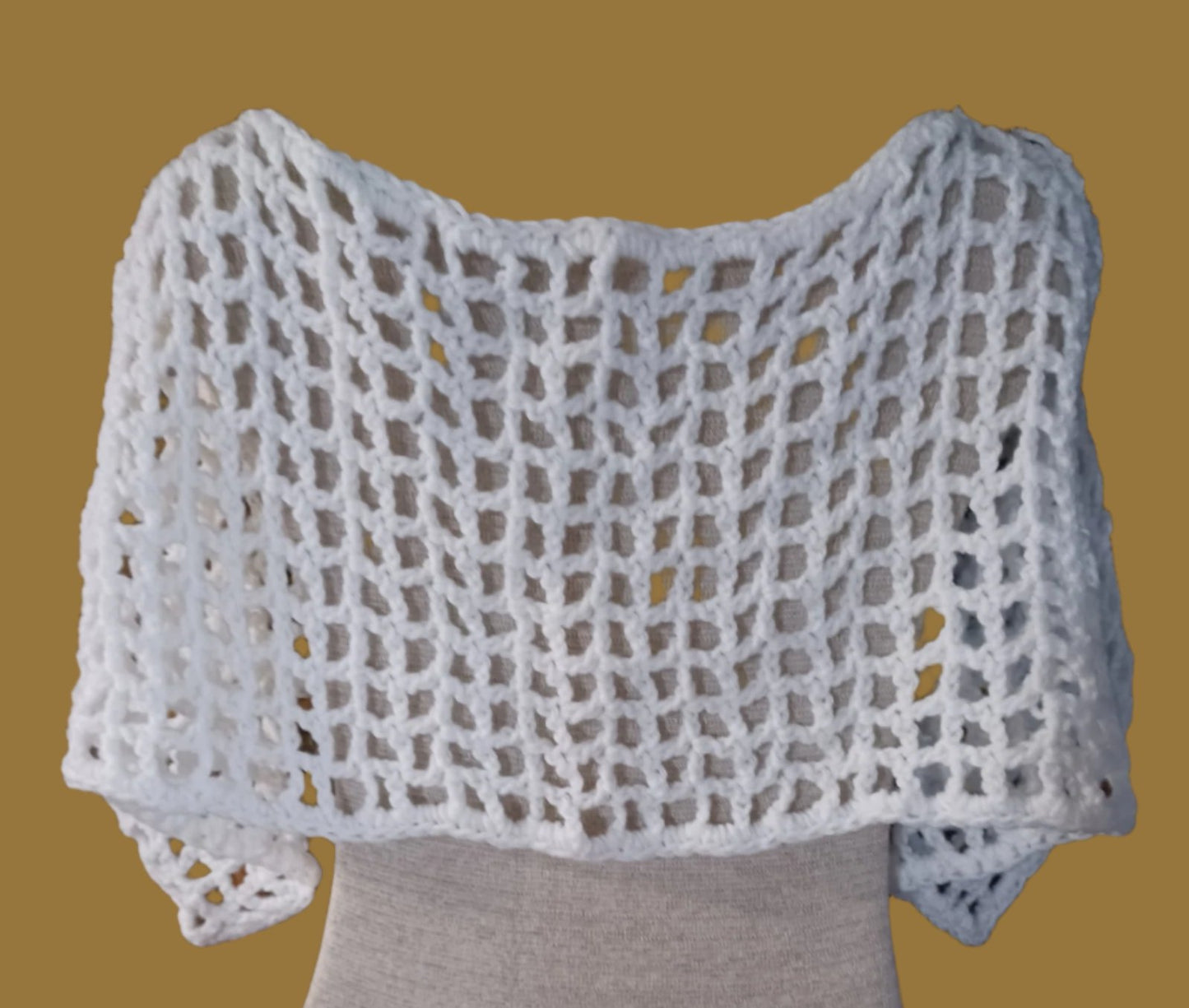 Child's Openwork Crochet Poncho