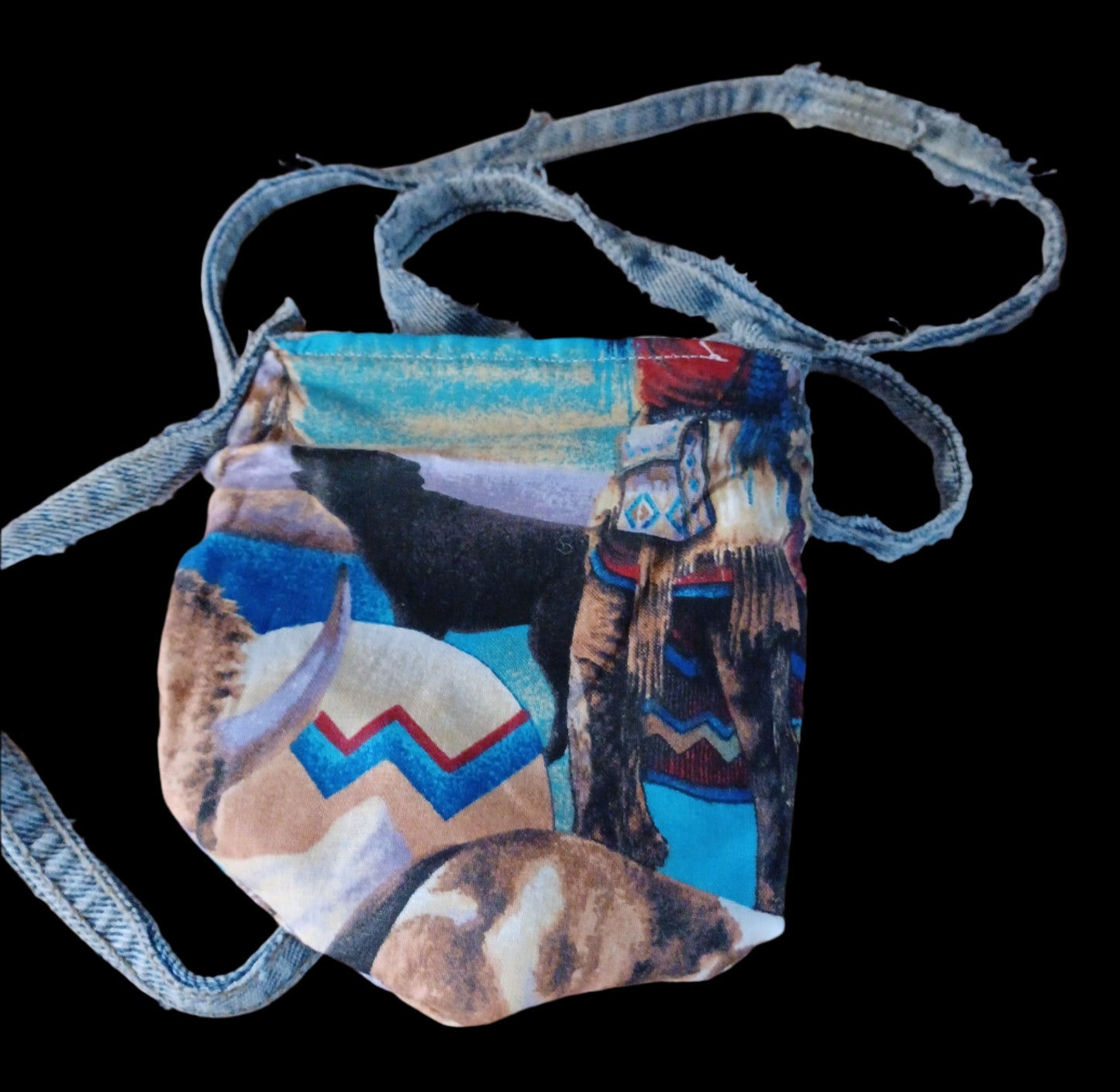 Blue Jean Pocket Crossbody Bag