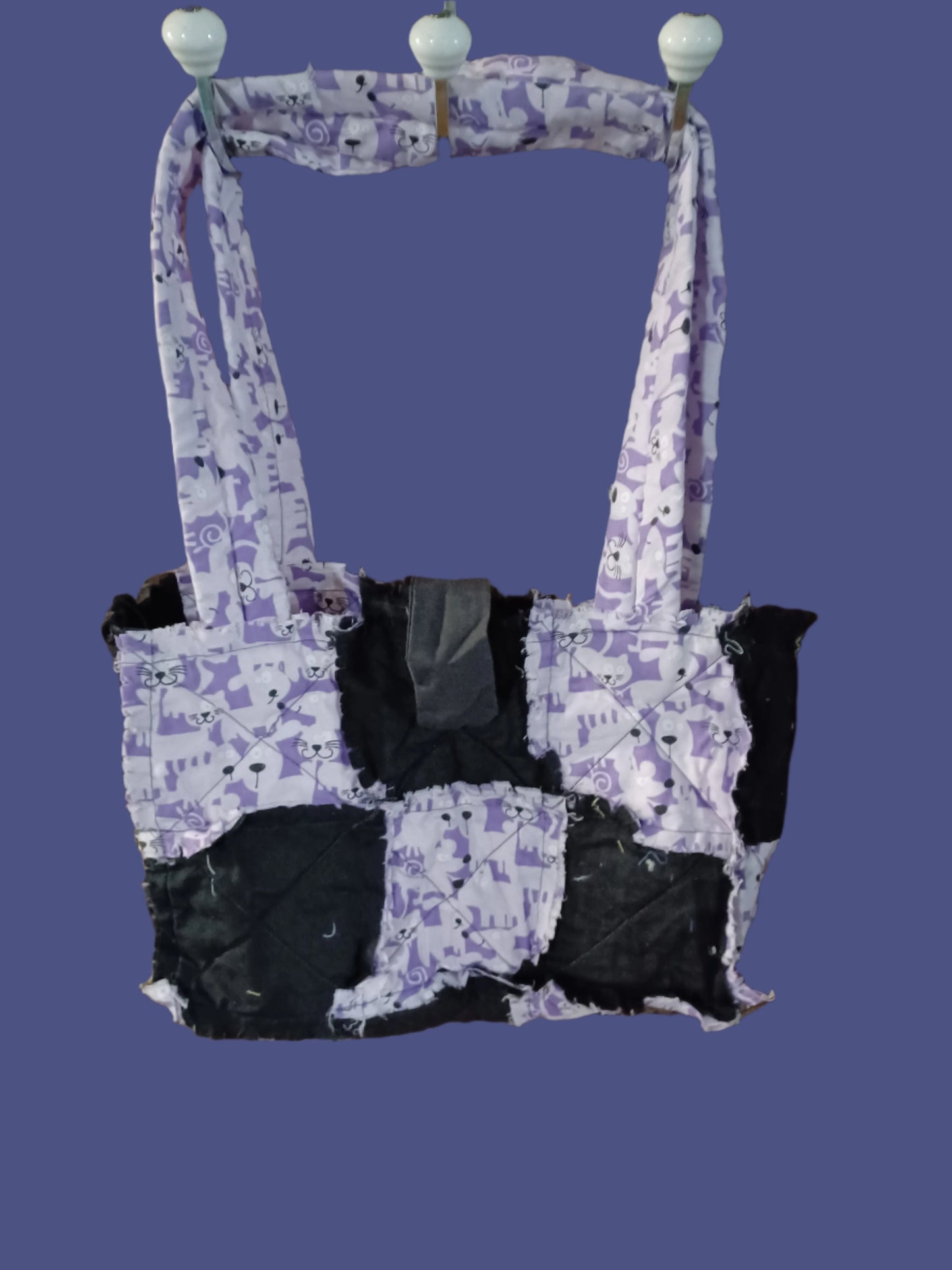 Purple Cats Rag Bag Tote