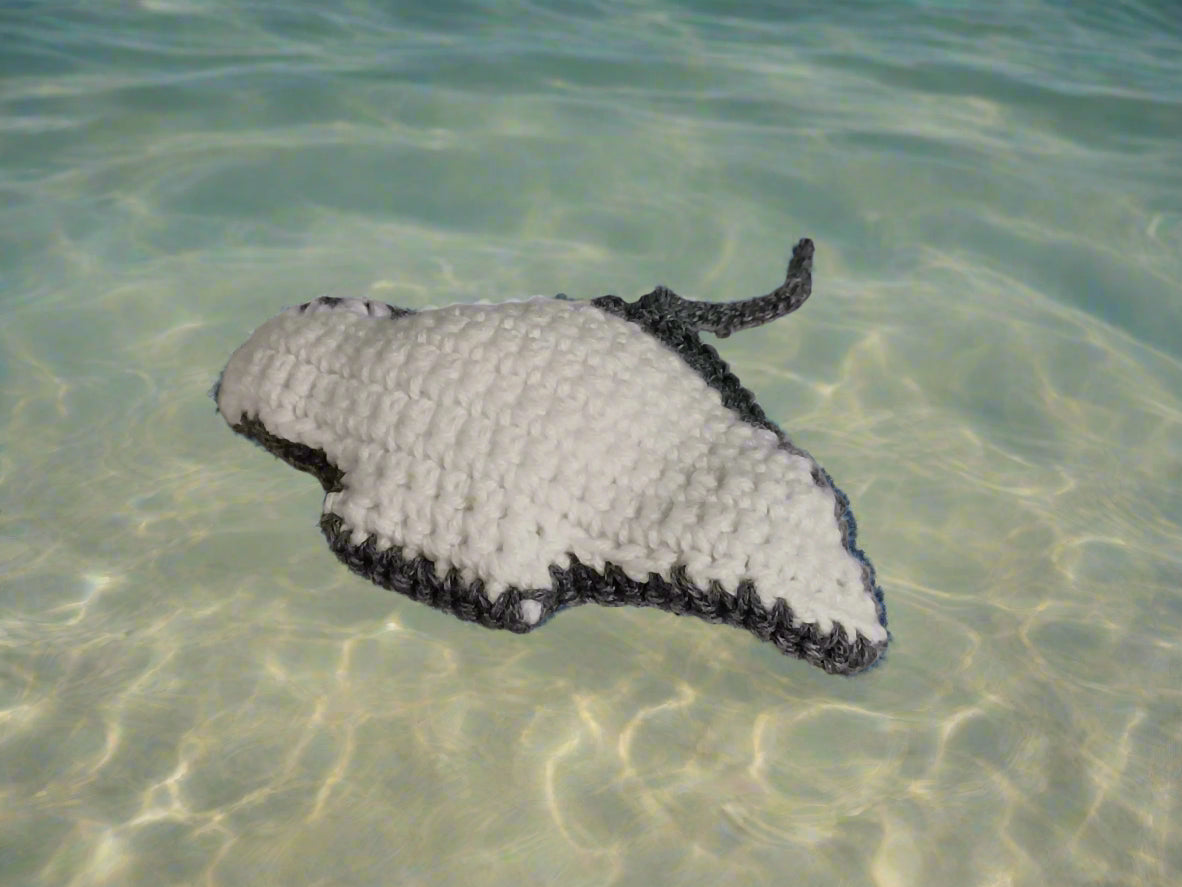 Stingray Stuffed Toy Gray & White