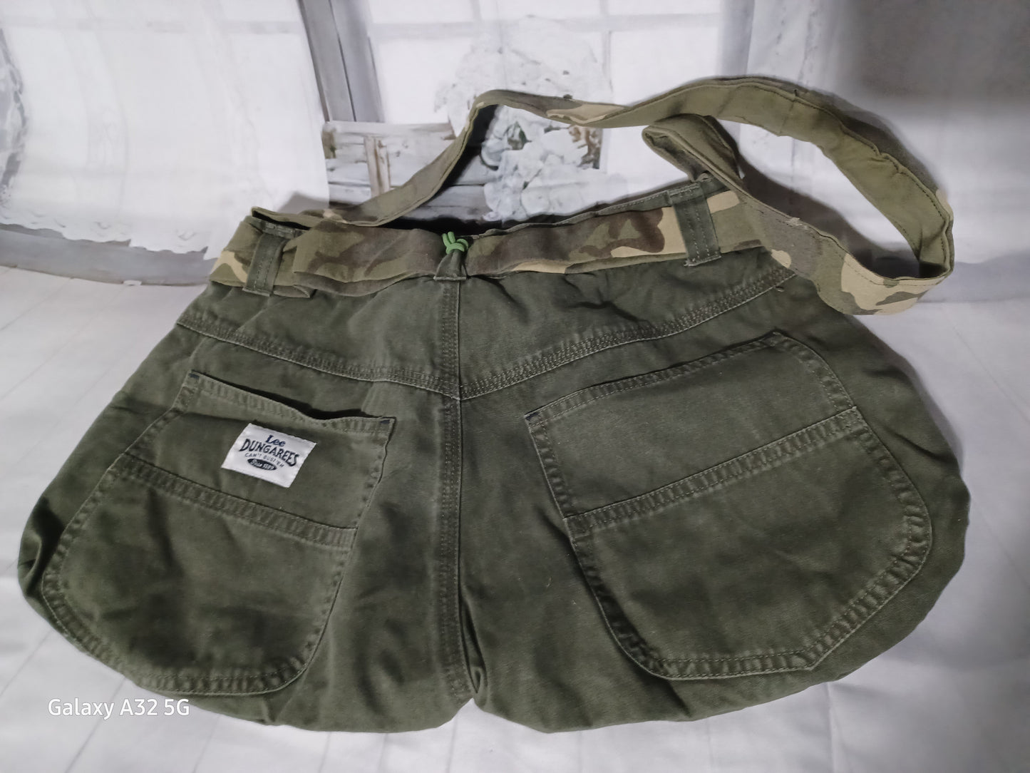 Green Camo Compass Clip Bag/Purse/Tote
