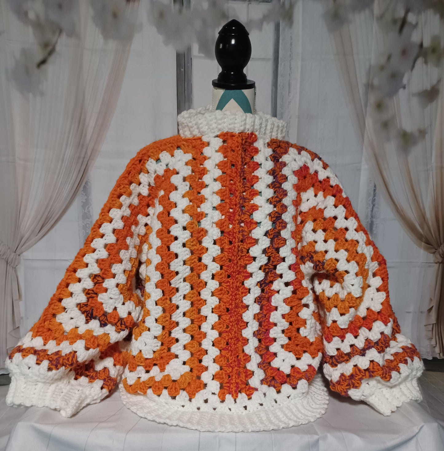 Handcrafted Crochet Granny Pullover/ Cardigan