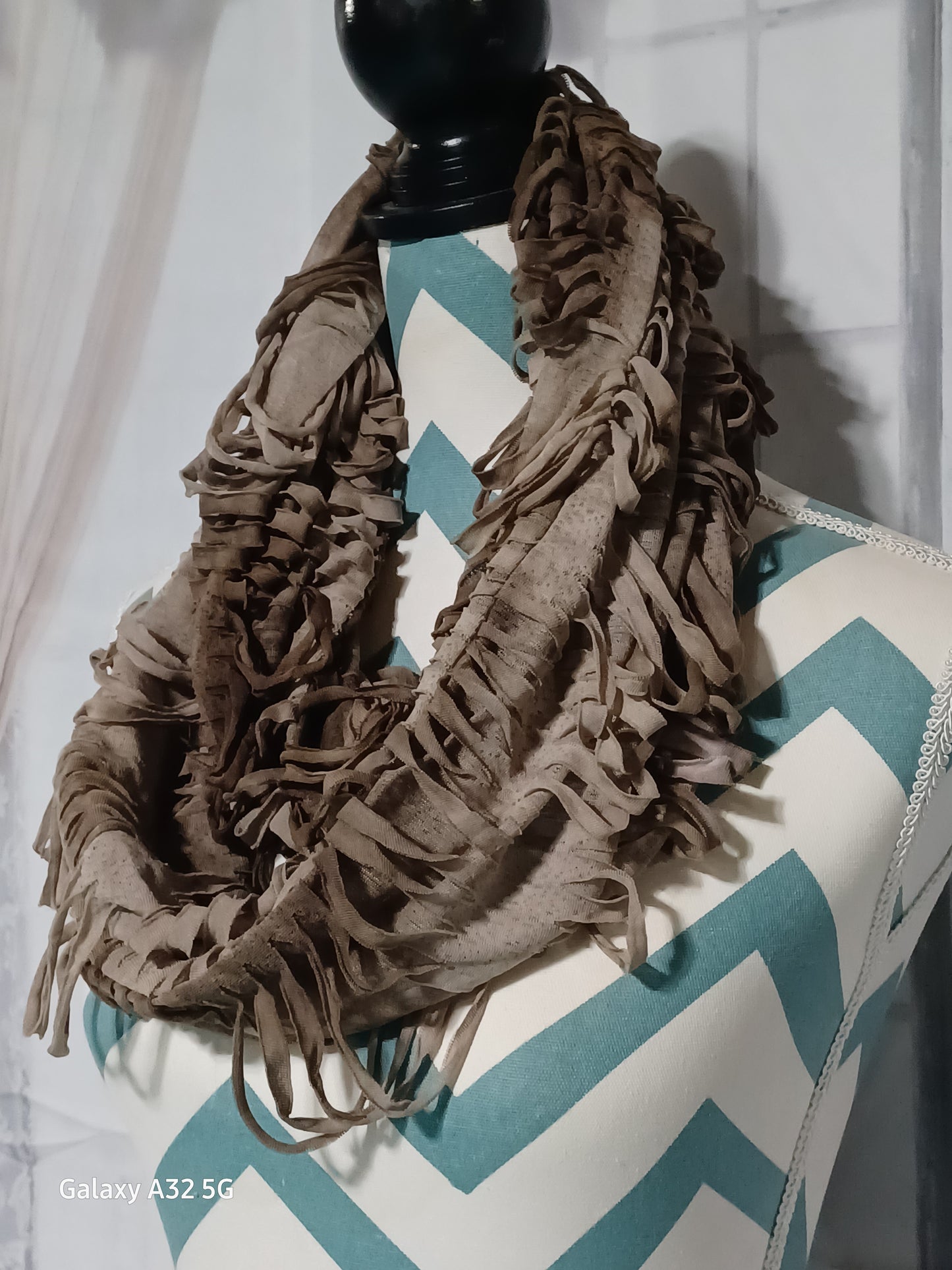 Taupe Boho/Hippie Infinity Scarf