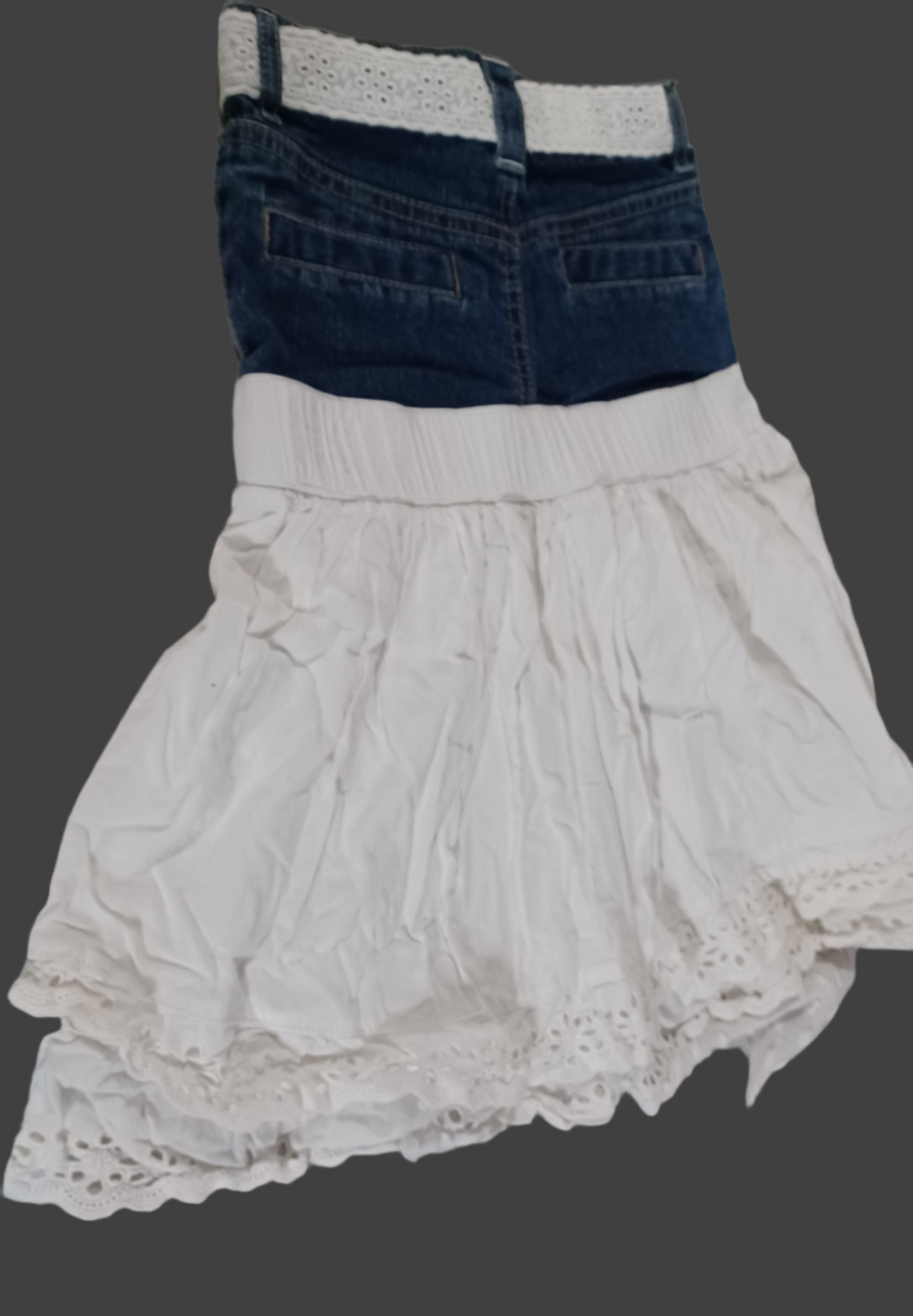 Butterfly & Denim Little Girls Skirt 3T