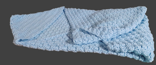 Blue Hooded Baby Handmade Blanket