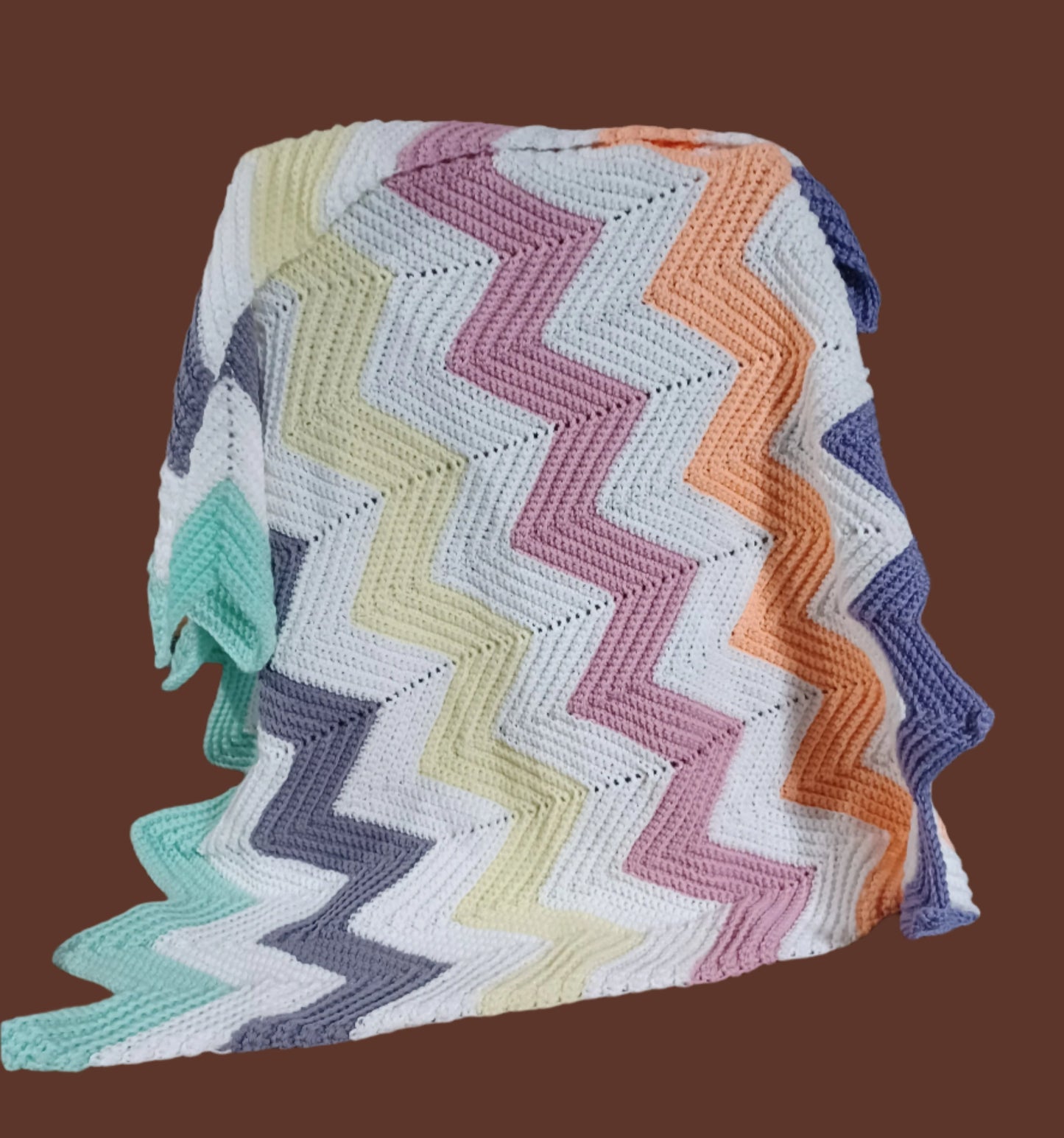 Pastel Zig Zap Handmade Blanket