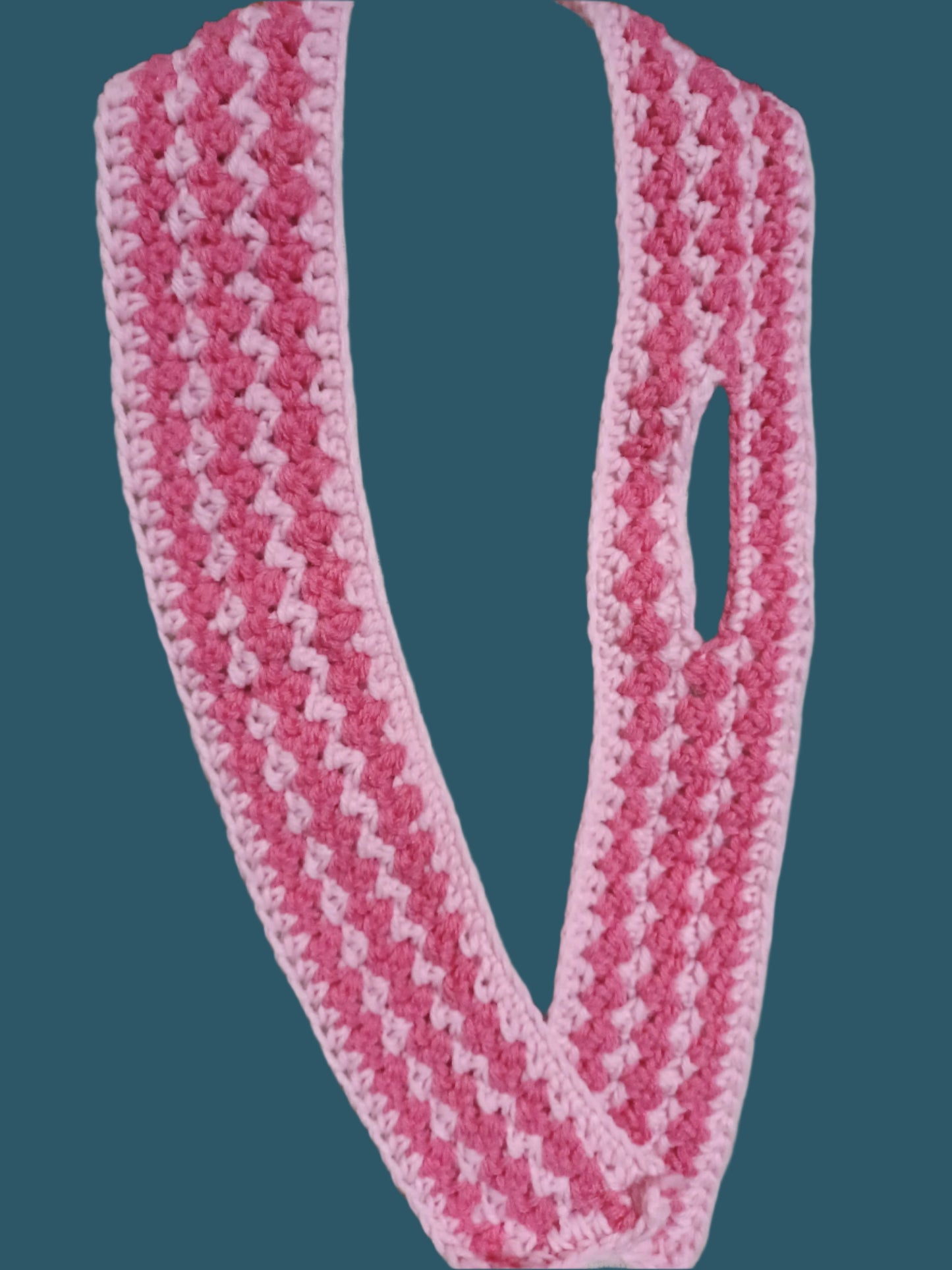 Child's Pink Handmade Keyhole Scarf