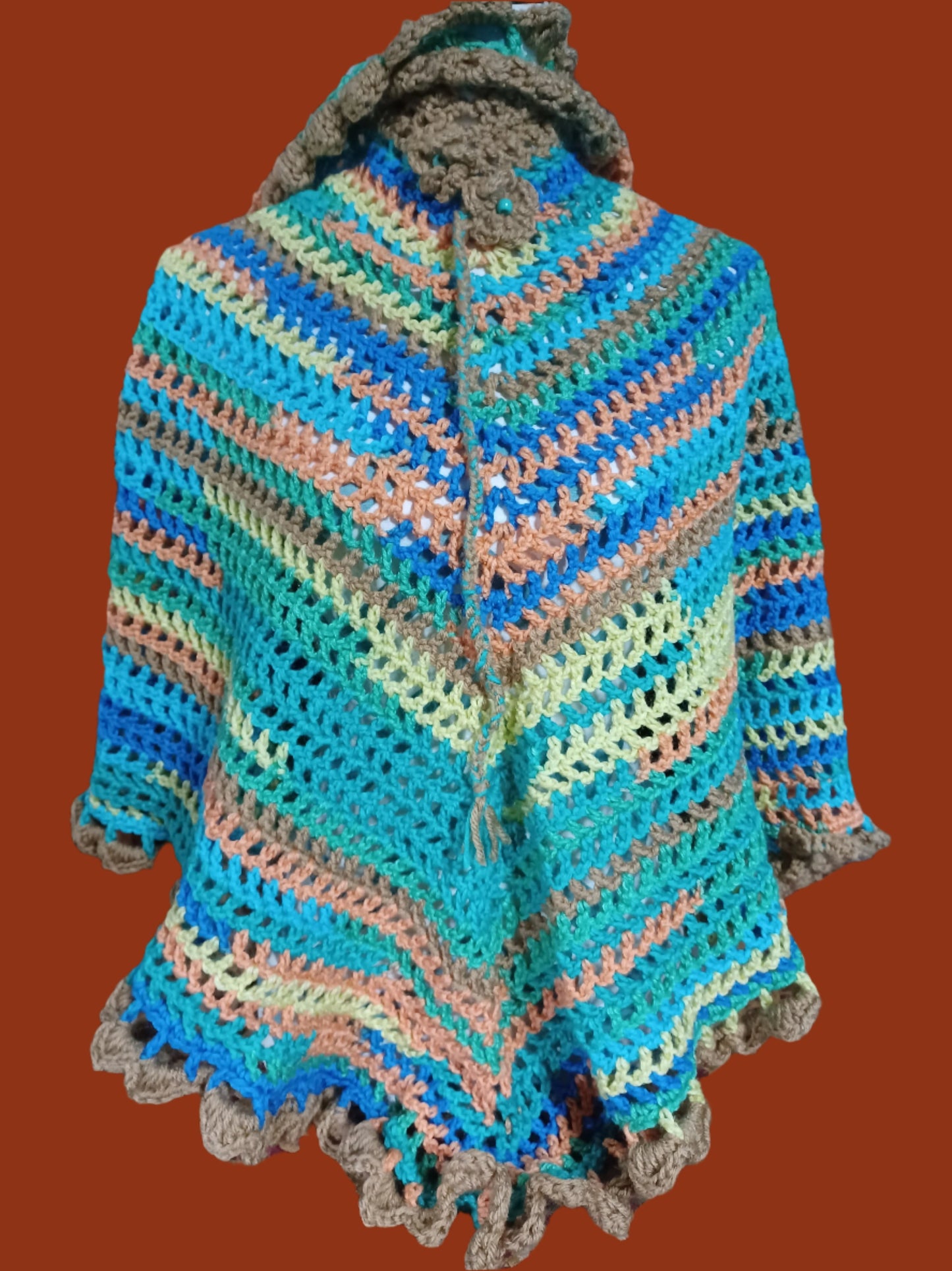 Hand Crochet Triangle Shawl/Scarf