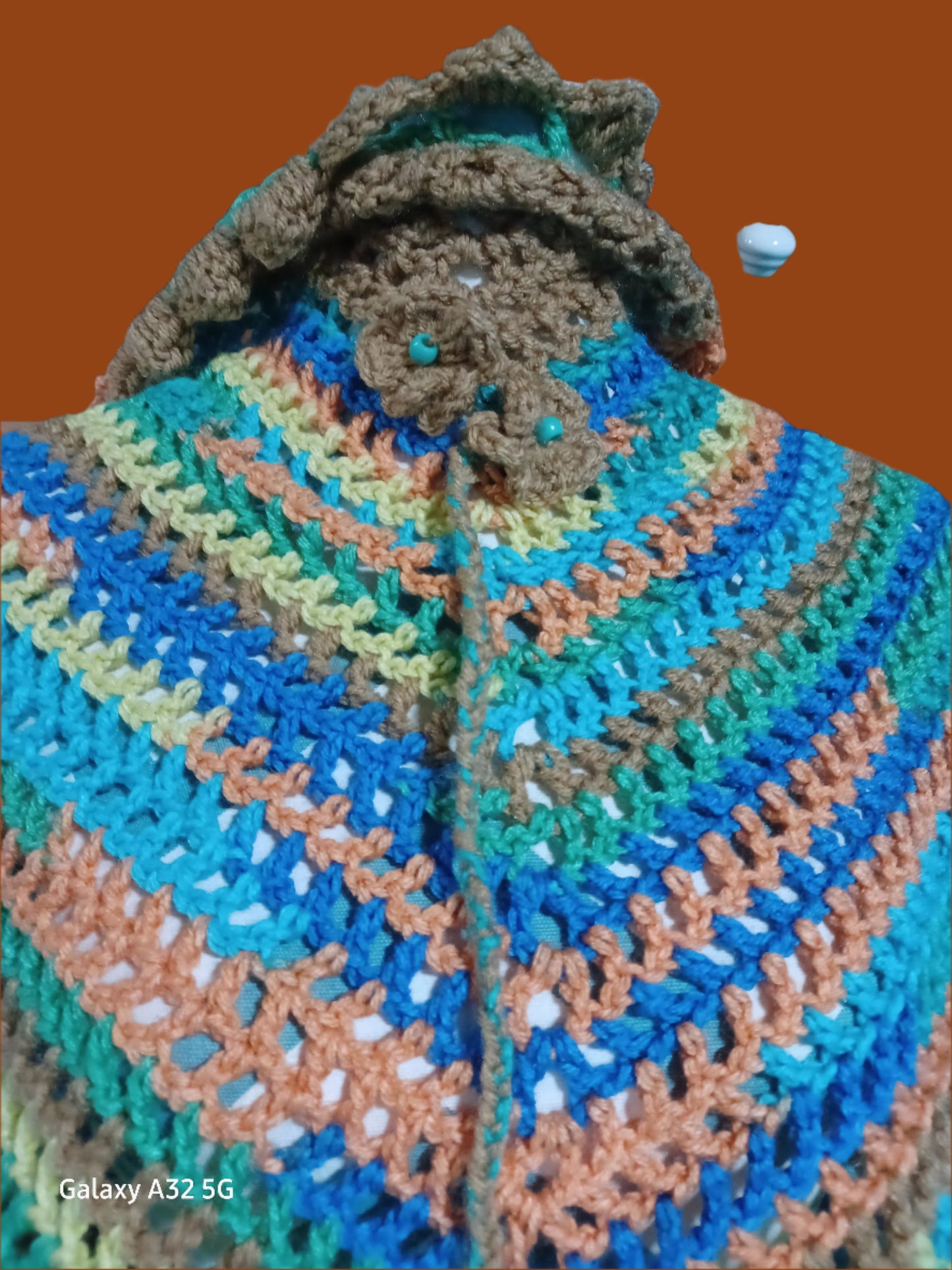 Hand Crochet Triangle Shawl/Scarf