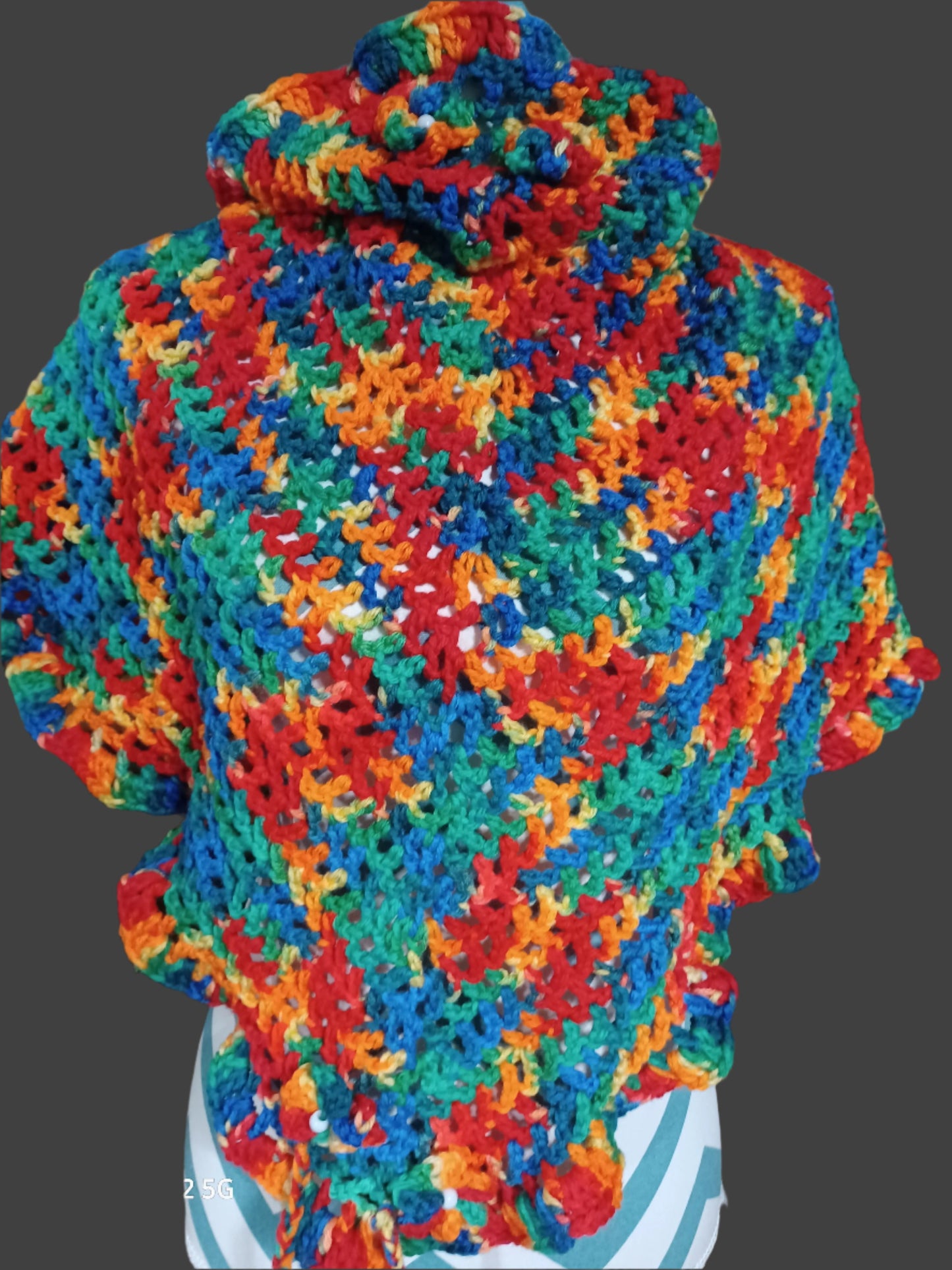 Hand Crochet Triangle Shawl/Scarf