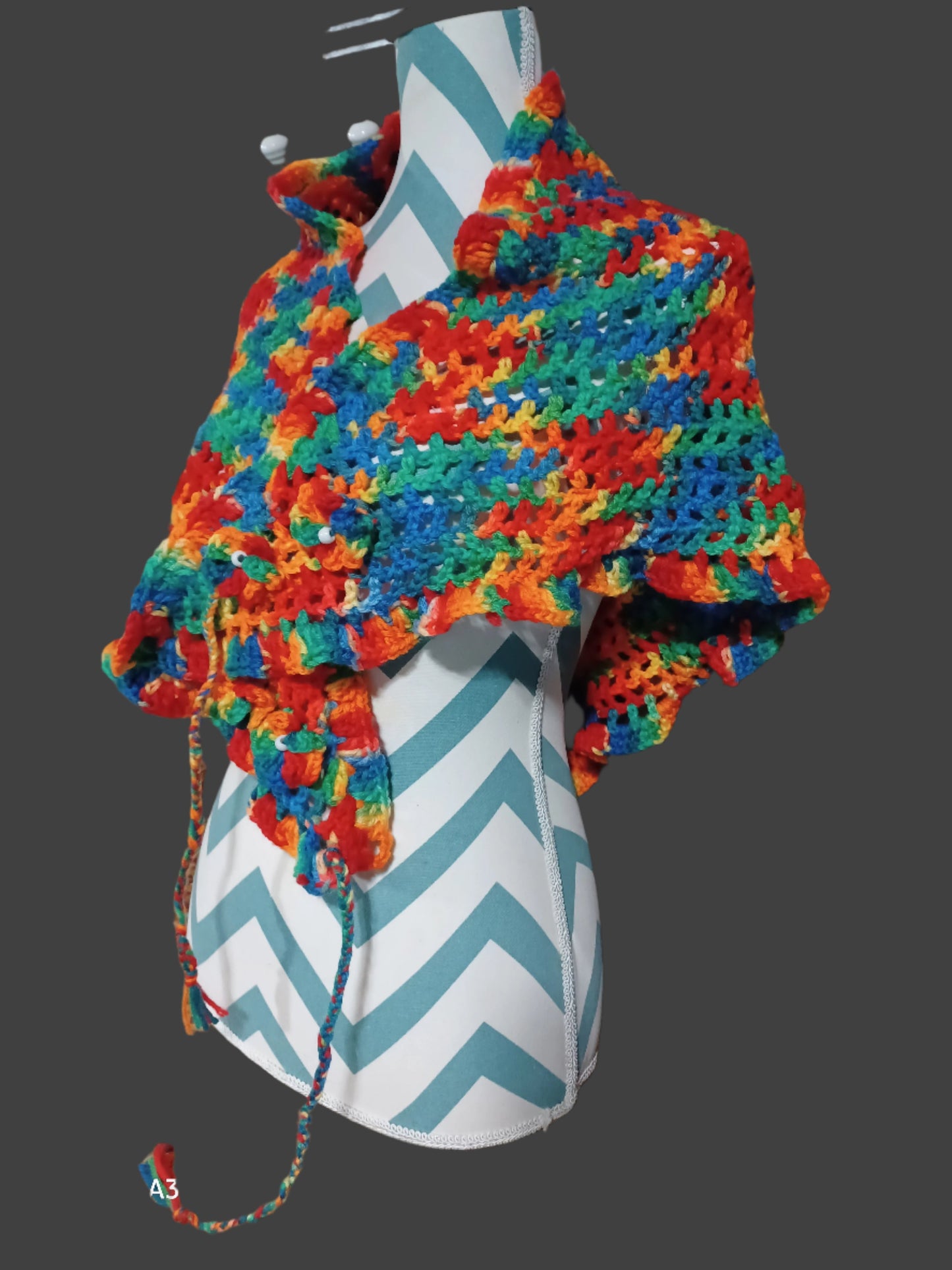 Hand Crochet Triangle Shawl/Scarf