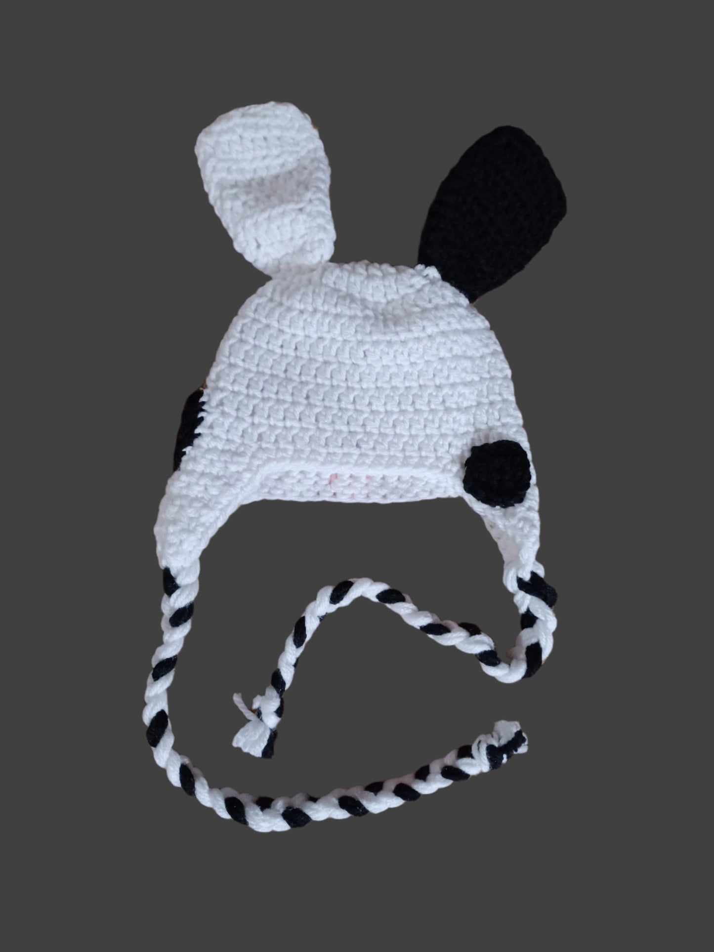 Black & White Puppy Snuggle Sack with Hat