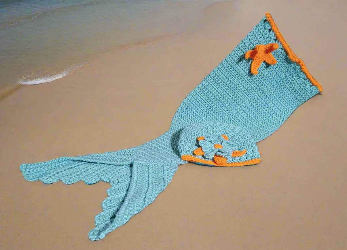 Mermaid Tail Snuggle Sack & Hat