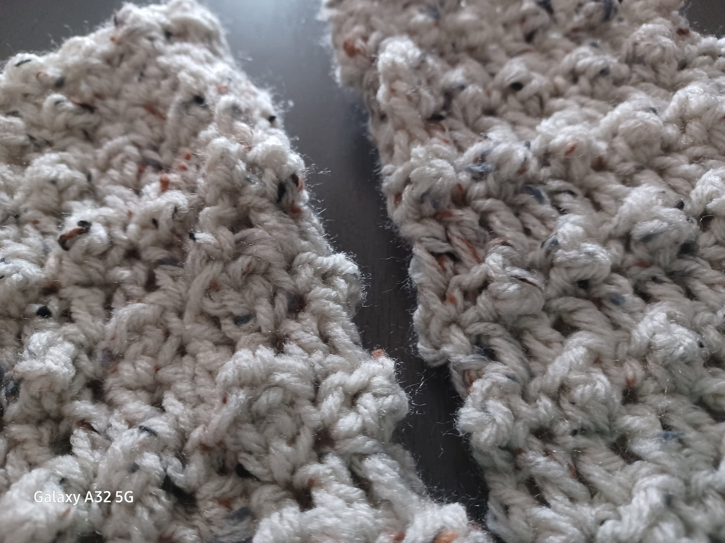 Hand Crocheted Speckled Fingerless Gloves