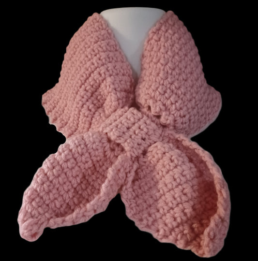 Rose Color Lotus Leaf Scarf/Neck Warmer