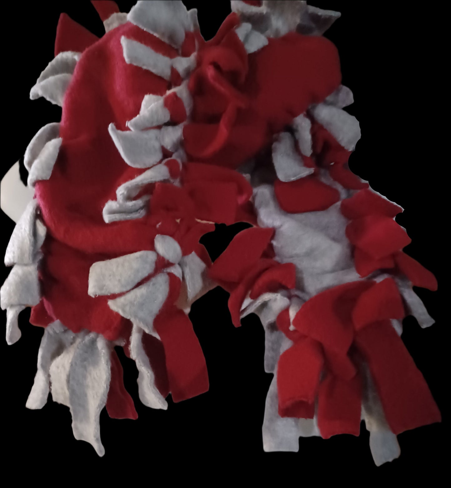 Scarlet/Gray Double Thick Fleece Scarf