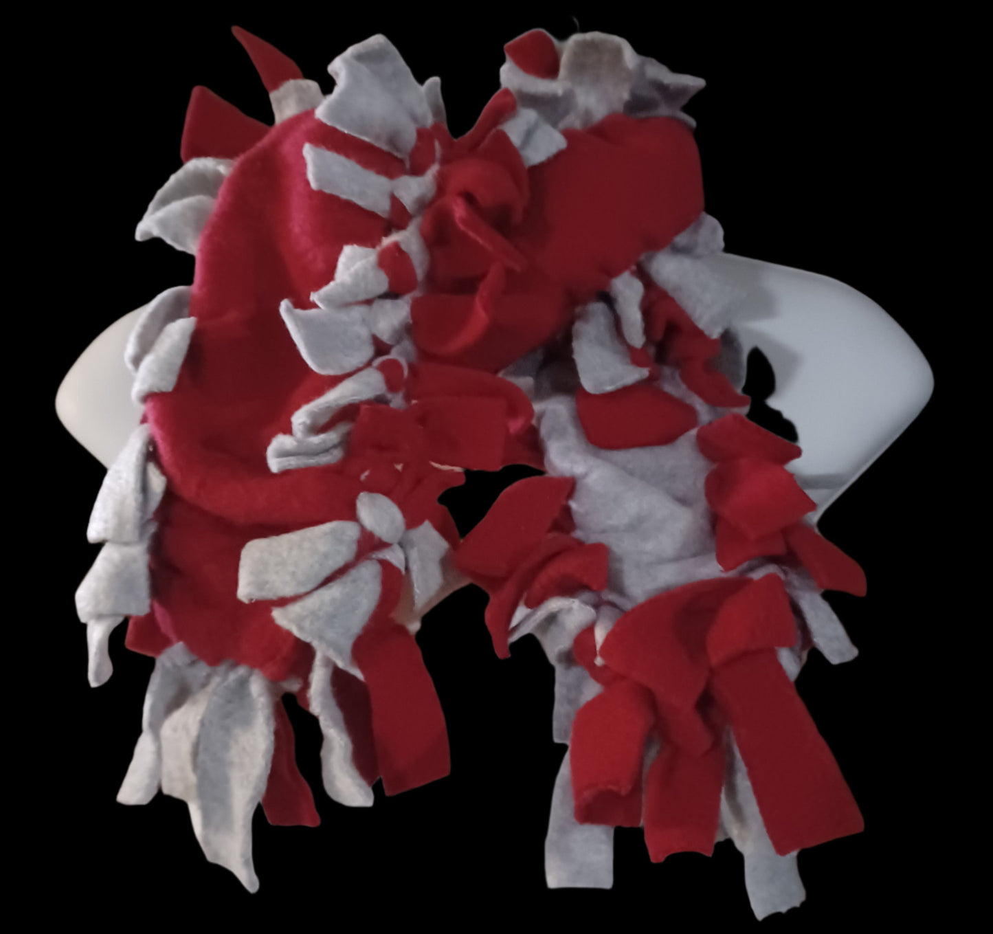 Scarlet/Gray Double Thick Fleece Scarf