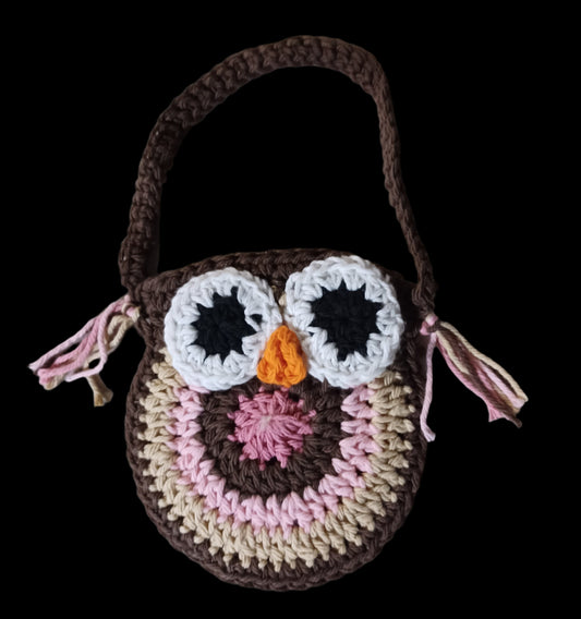 Hand Crochet Owl Eye's Purse