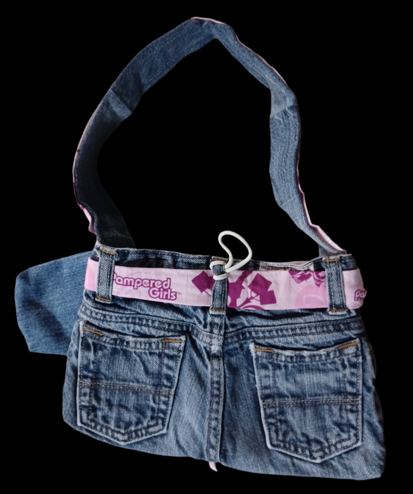 Girl's Upcycled Jean Purse w/Doll Bag