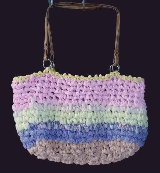 Crochet Large Cotton Rag Tote/Bag