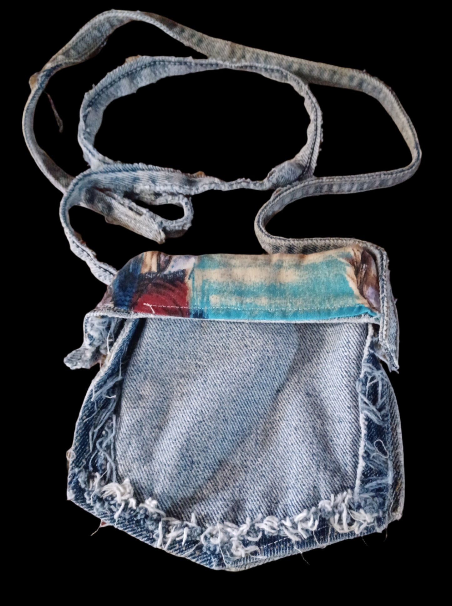 Blue Jean Pocket Crossbody Bag