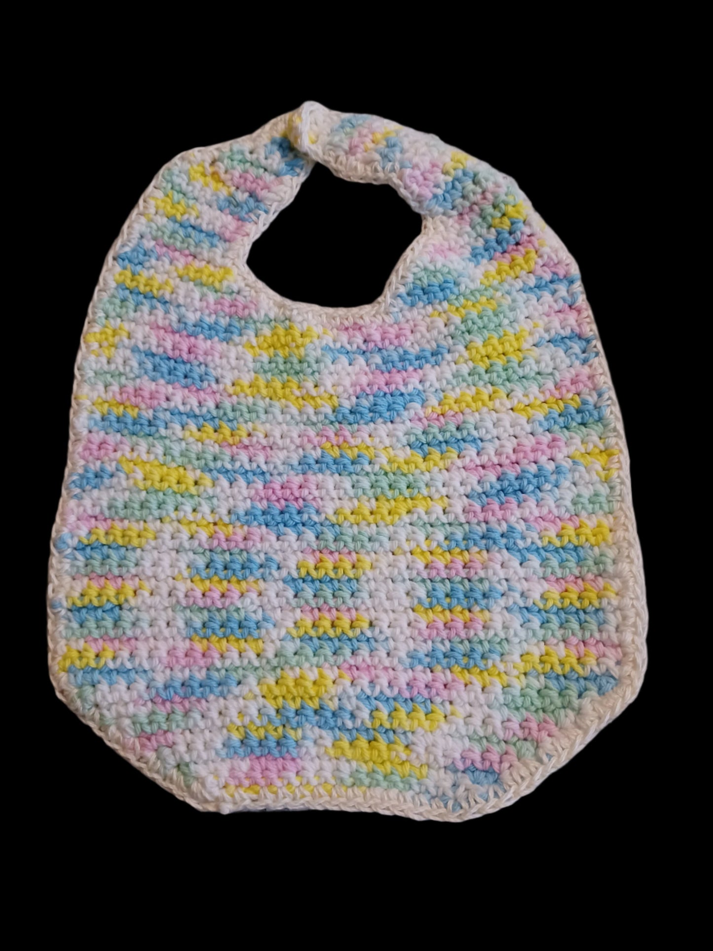 Multi Pastel Color Crochet Cotton Baby Bib