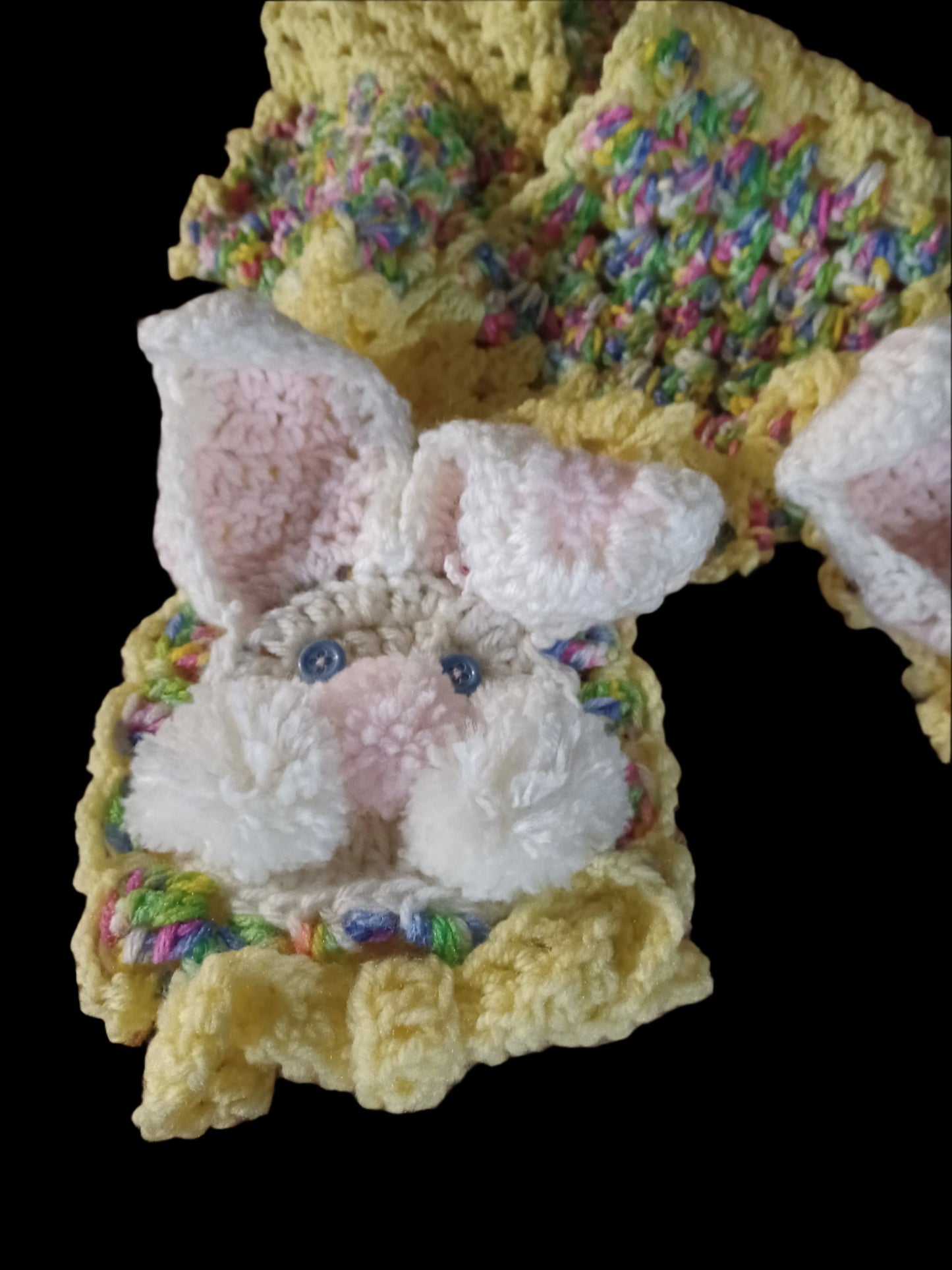 Handmade Bunny Face Crochet Scarf