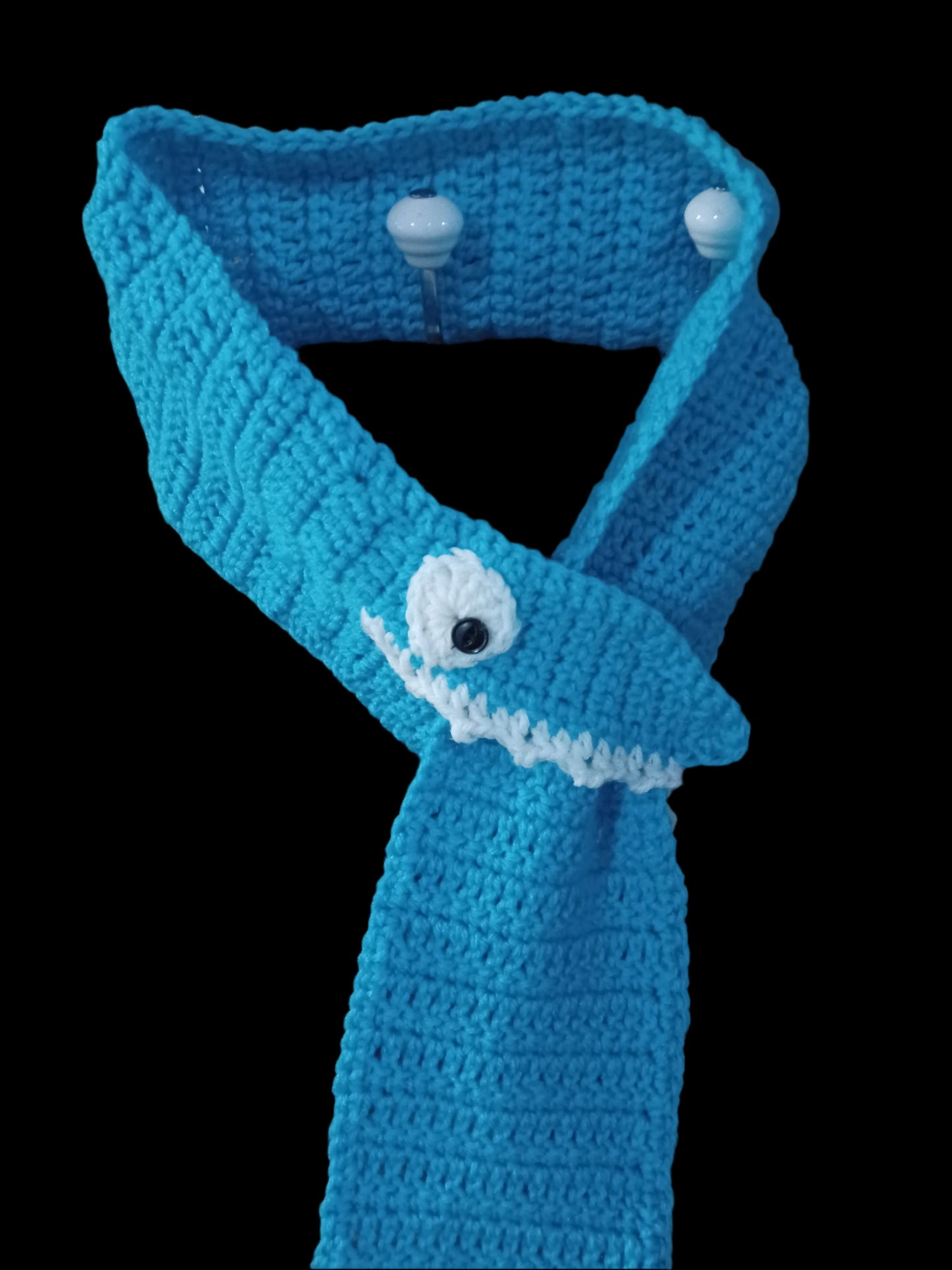 Crochet Blue Snake Scarf