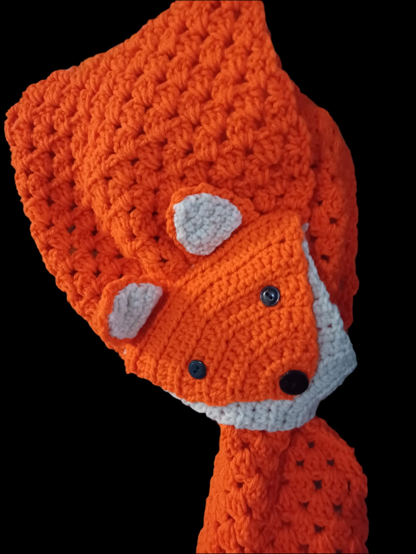 Crochet Fox Scarf Orange