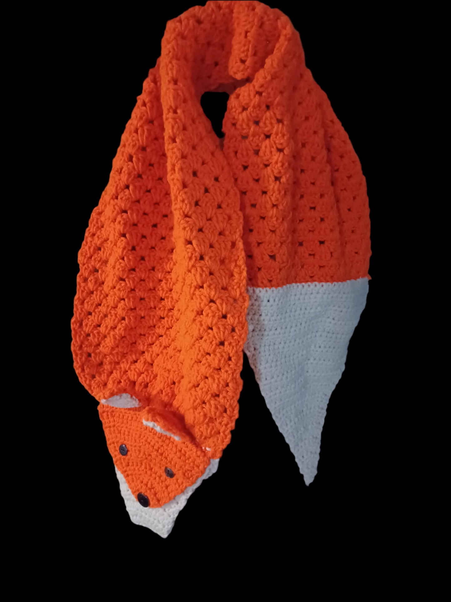 Crochet Fox Scarf Orange