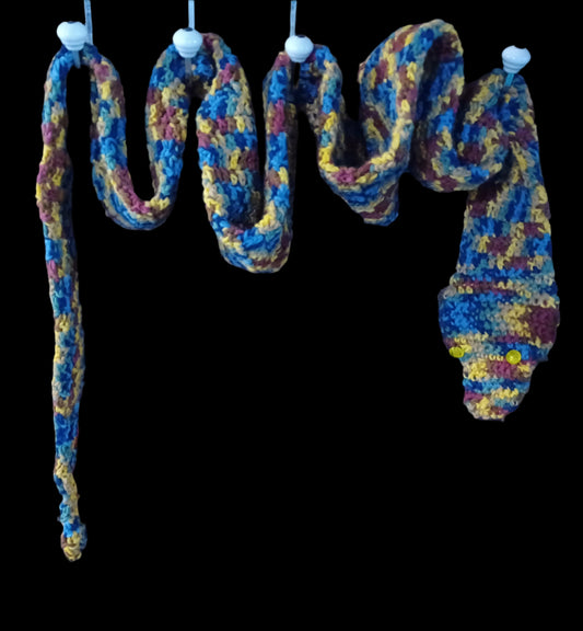 Handmade Two Layer Crochet Snake Scarf
