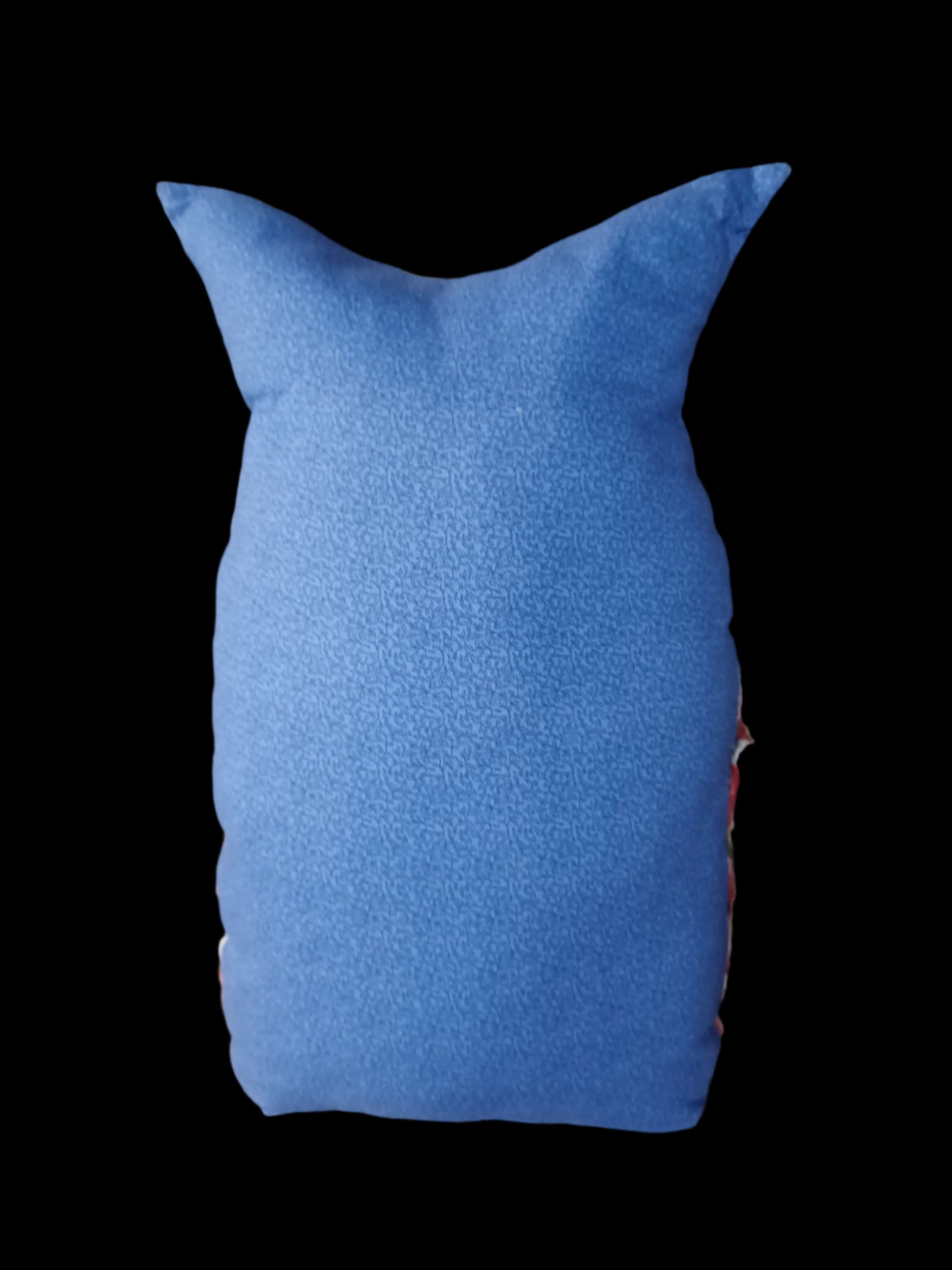 Blue Owl Pillow w/ Doily Accents