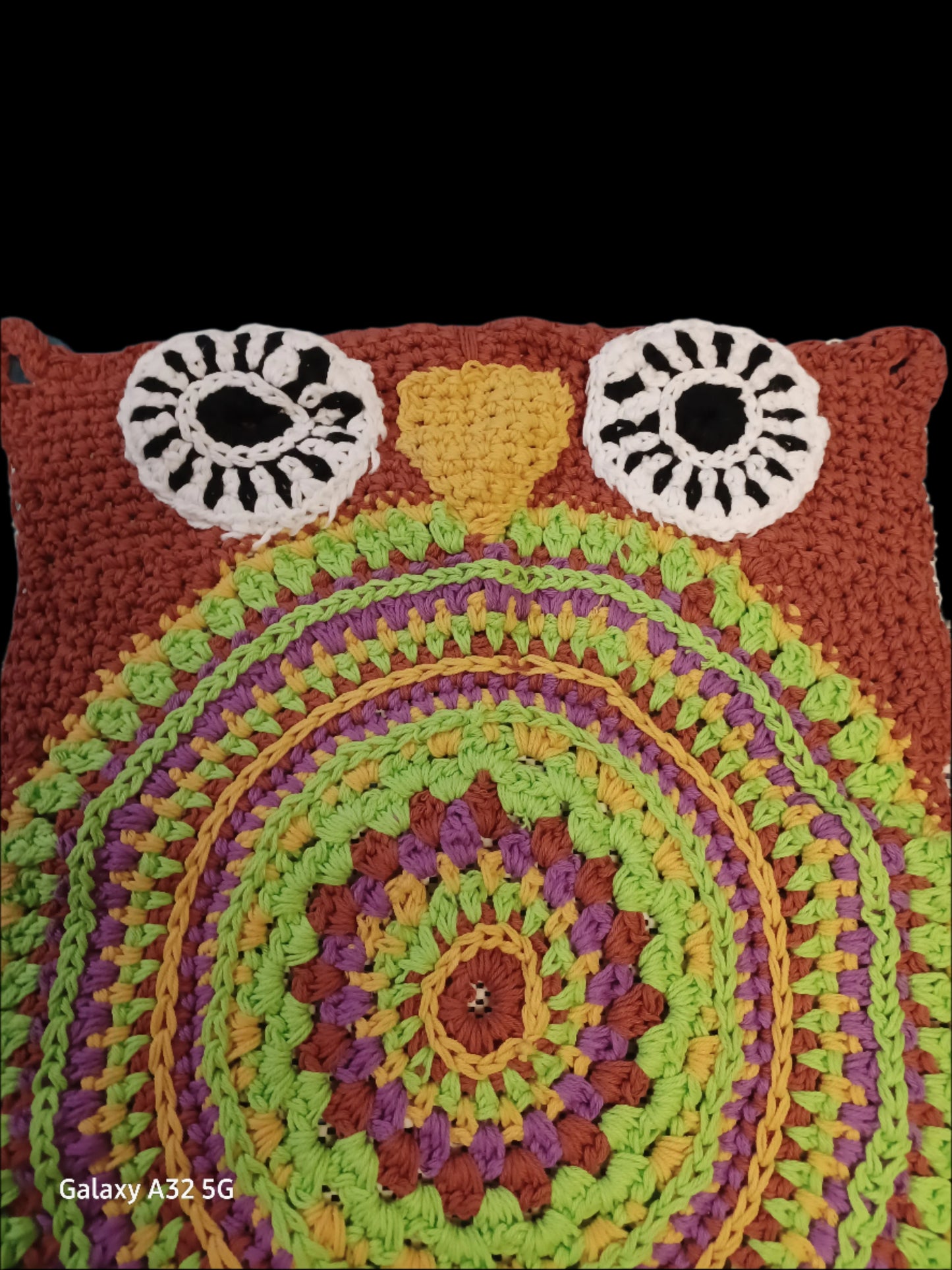 Handmade Crochet Owl Rug