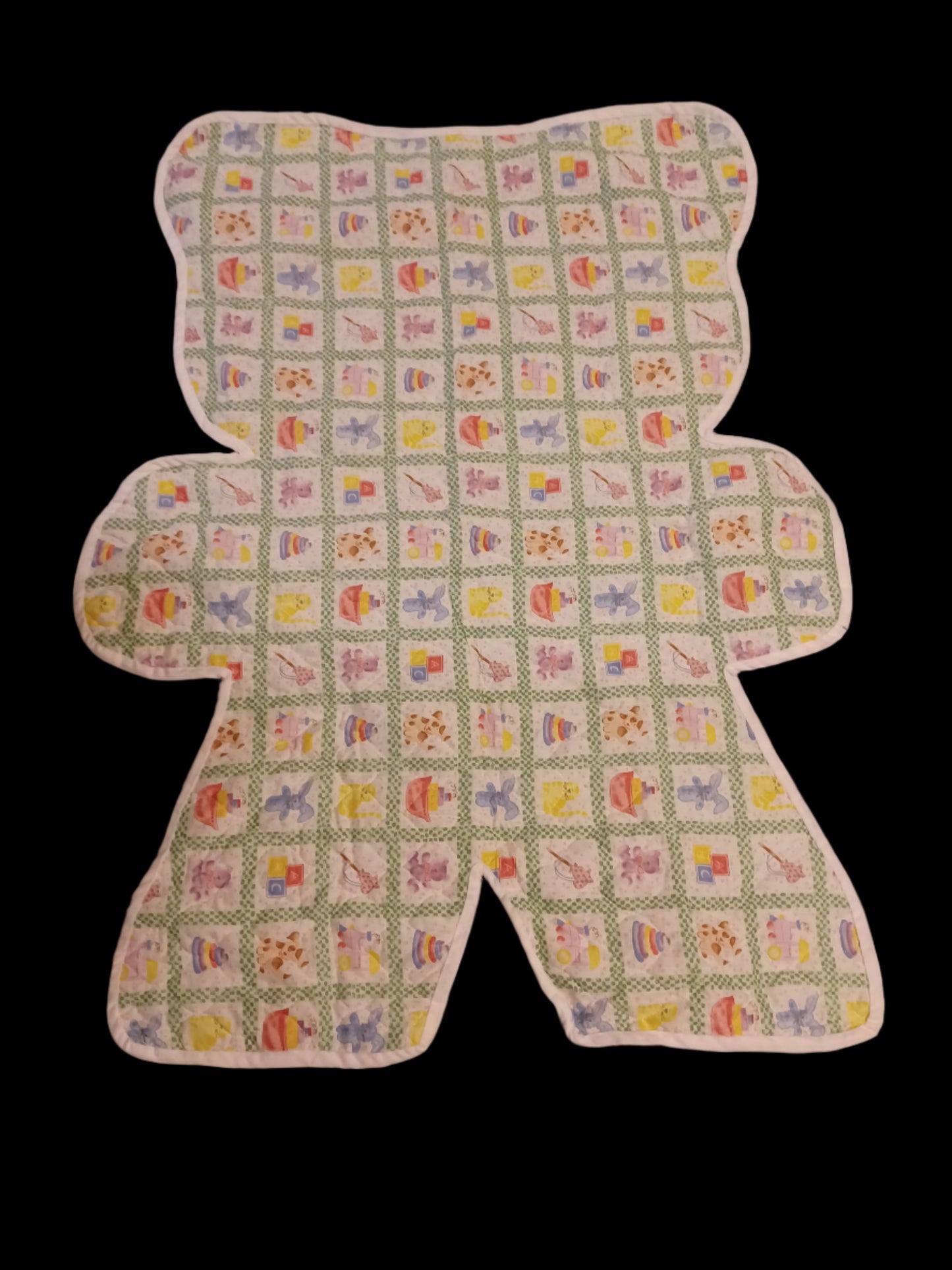 Bear Shaped Lightweight Playmat/Baby Blanket Toy Print