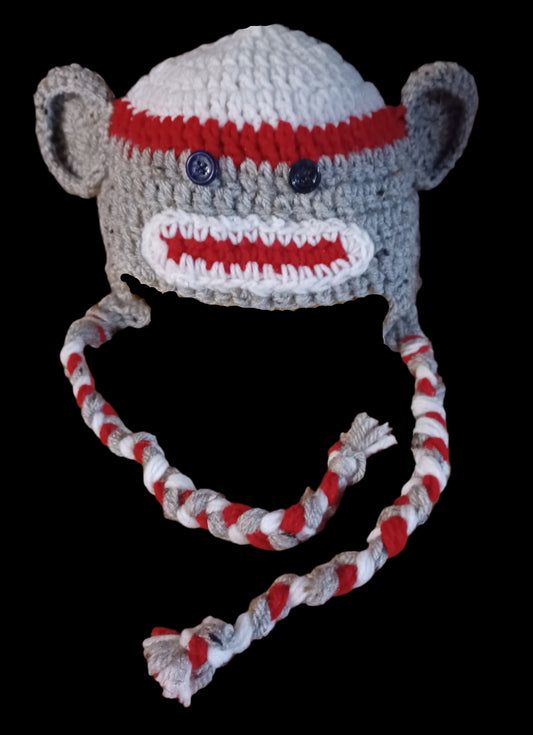 Handmade Sock Monkey Hat For Kids