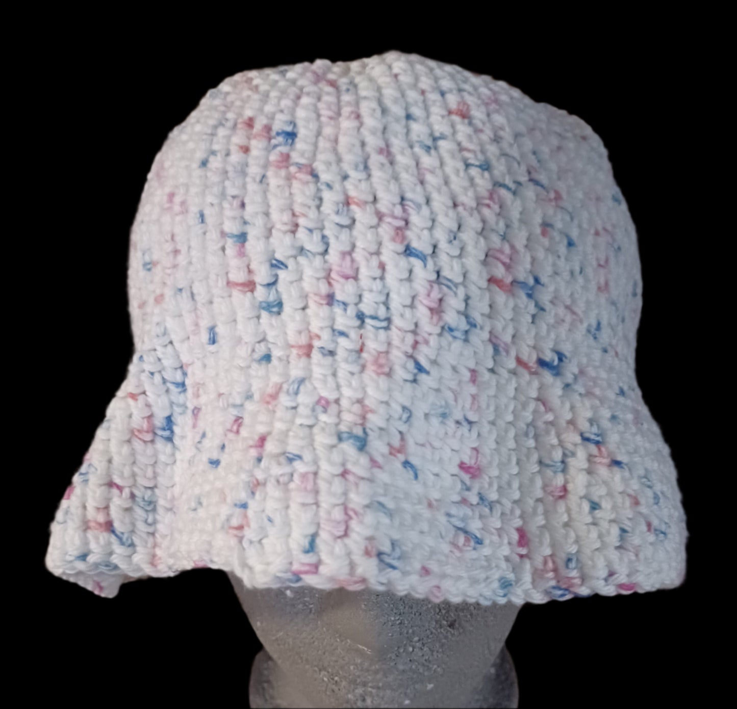 Cotton White Speckled Crochet Handmade Hat