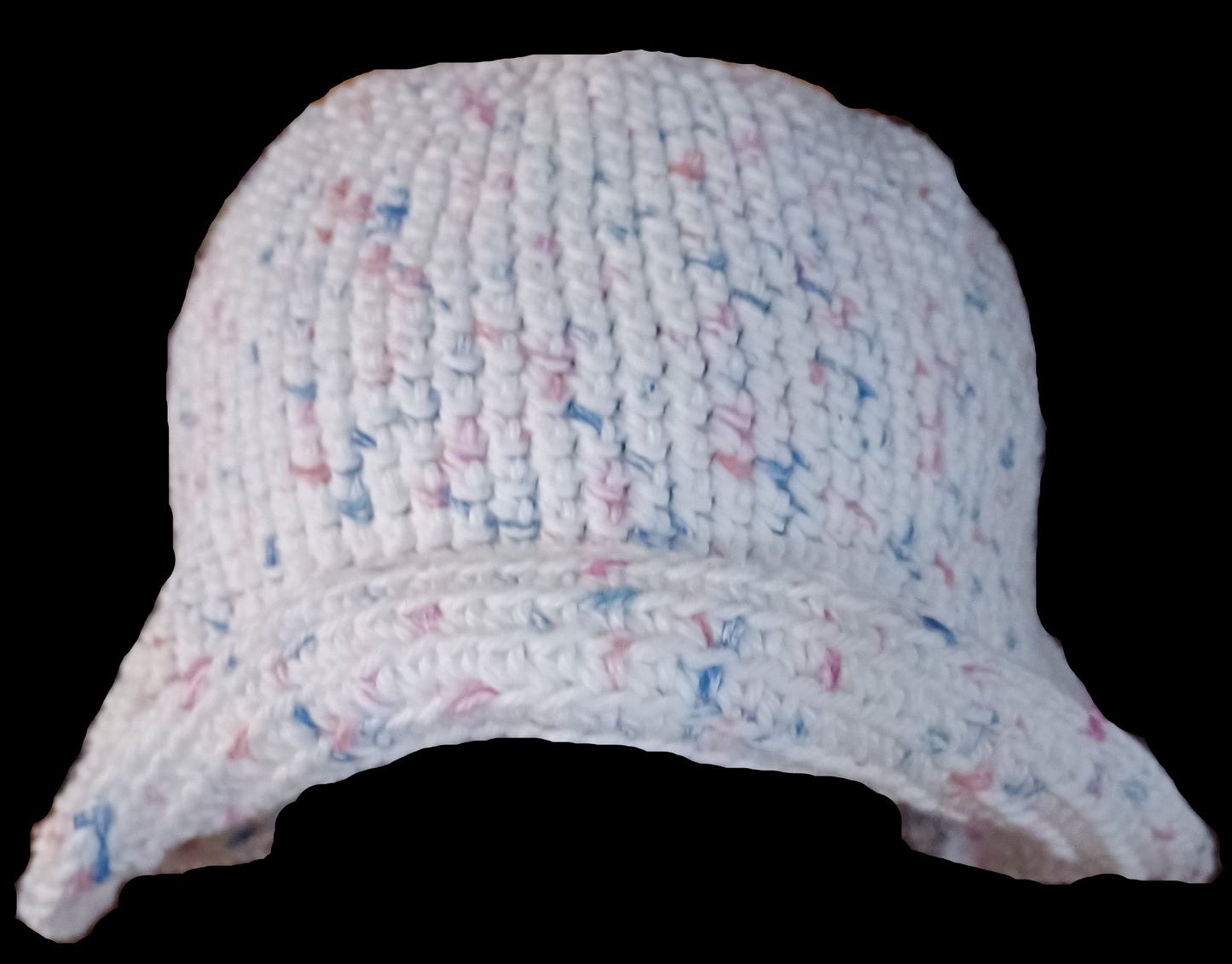 Cotton White Speckled Crochet Handmade Hat