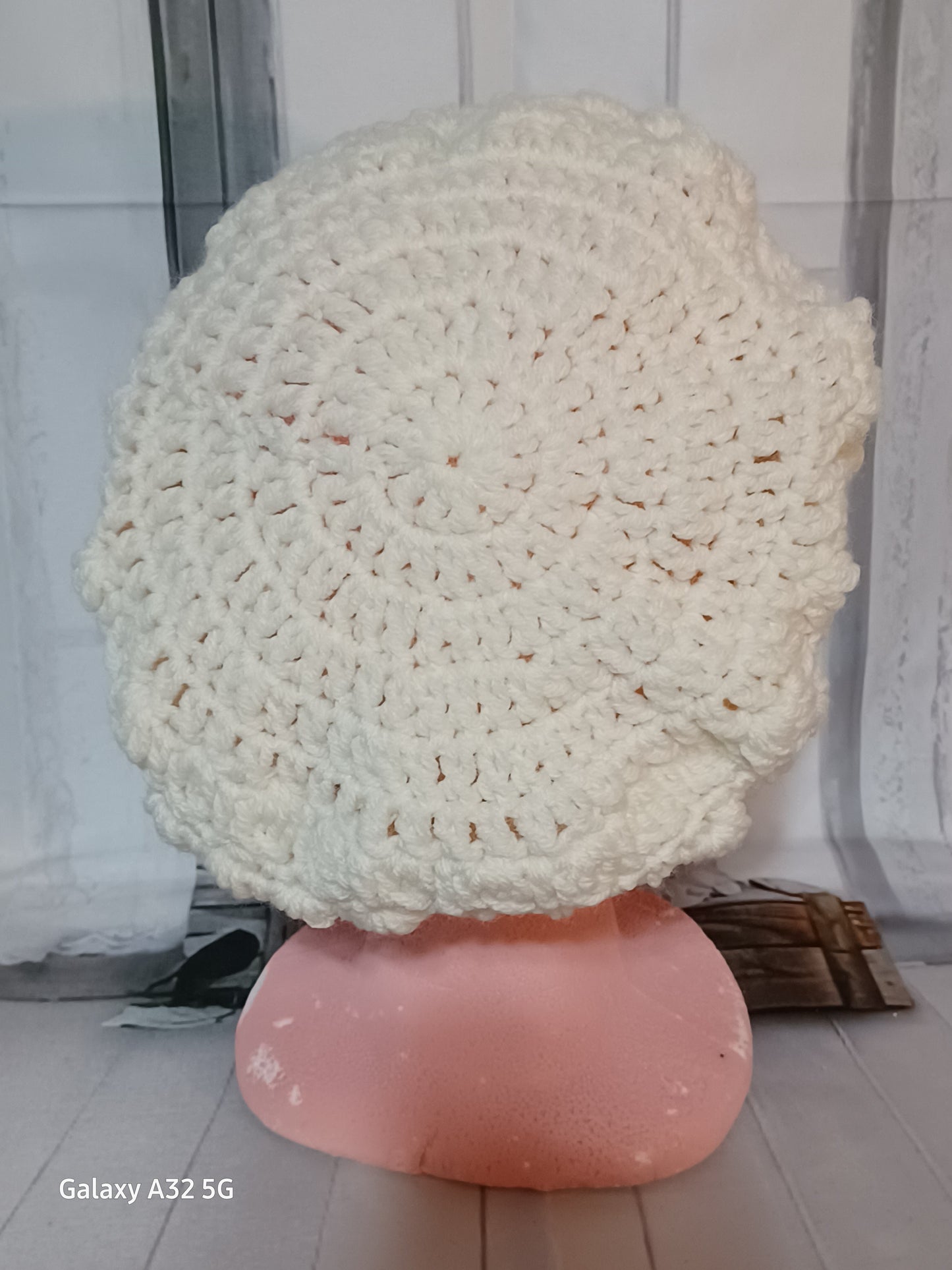 Handcrafted Crochet Winter Hat Cream White