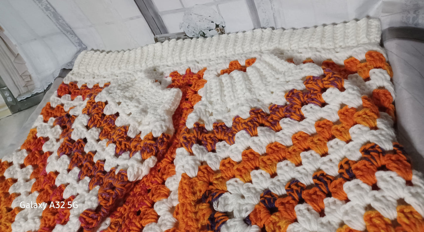 Handcrafted Crochet Granny Pullover/ Cardigan