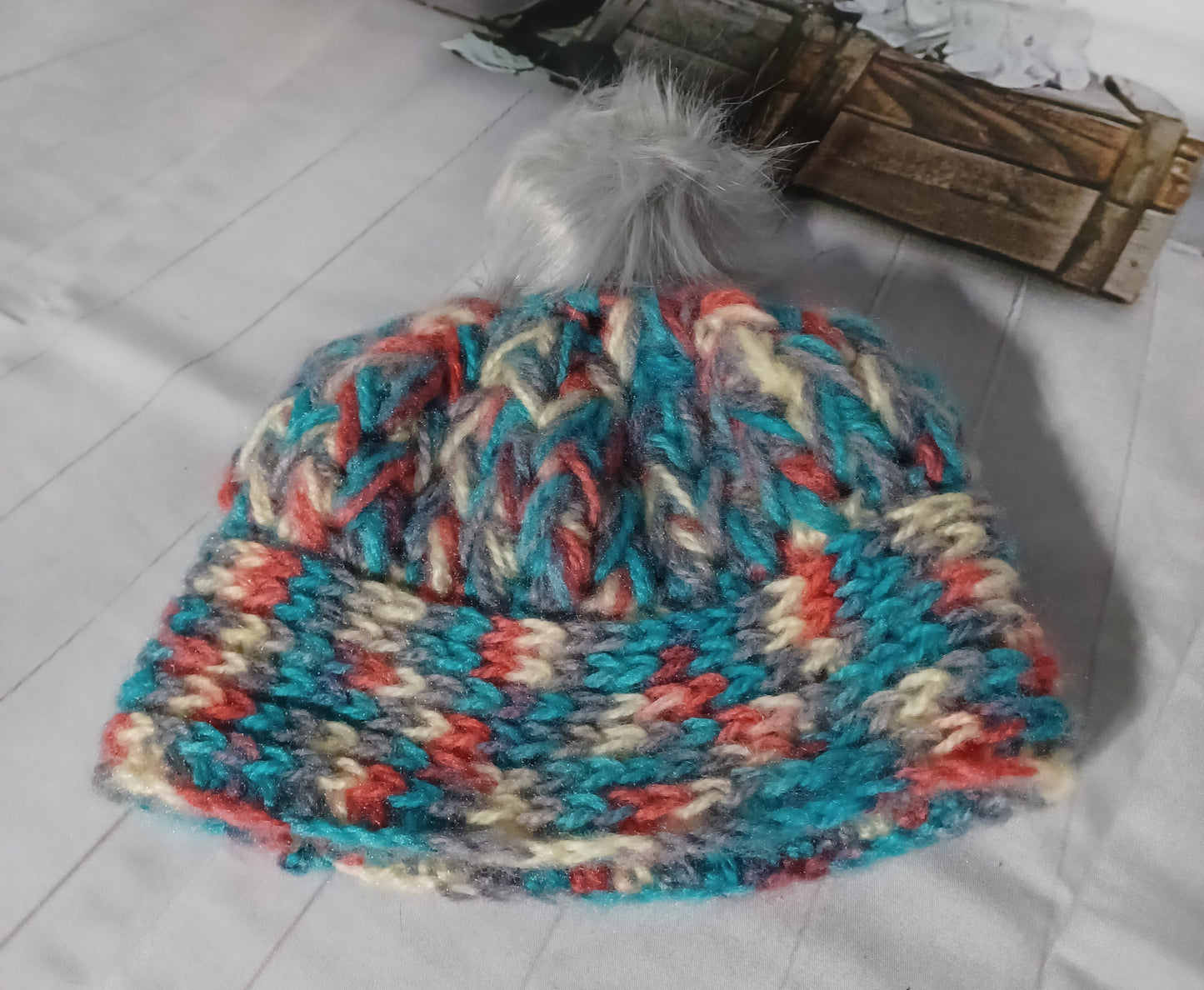 Child's Pom-Pom Handmade Winter Hat