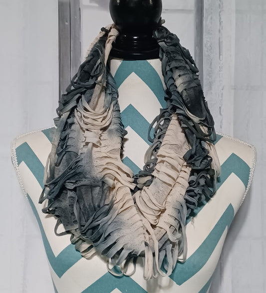 Gray Boho/Hippie Infinity Scarf