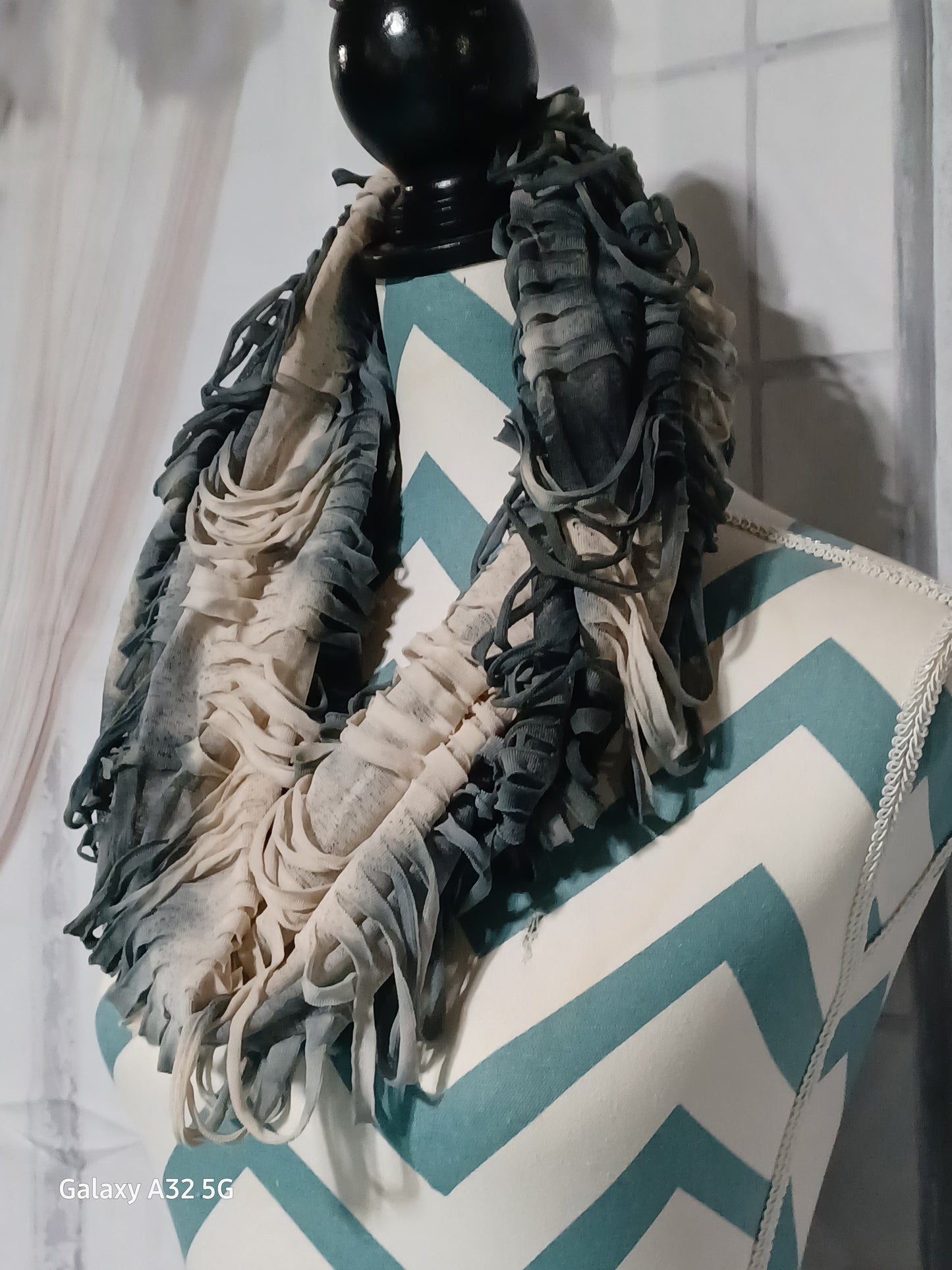 Gray Boho/Hippie Infinity Scarf